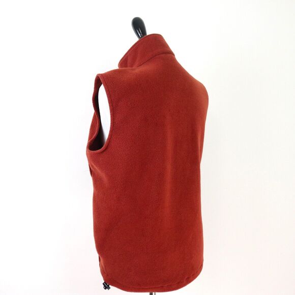 Woolrich Mens S Full Zip Fleece Vest Sweater Brick Burnt Orange - Picture 3 of 10